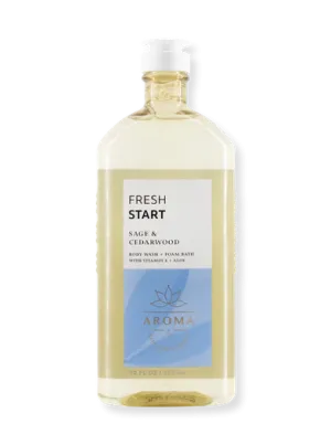 Aroma Fresh Start Sage Cedarwood Body Wash and Foam Bath