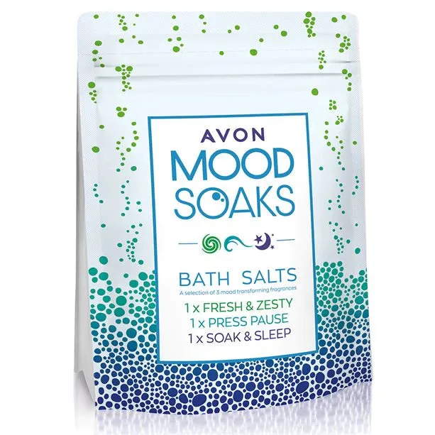 Avon Mood Soaks Bath Salts - 3x 80g