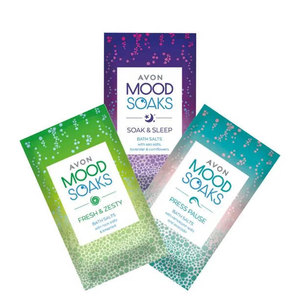 Avon Mood Soaks Bath Salts - 3x 80g