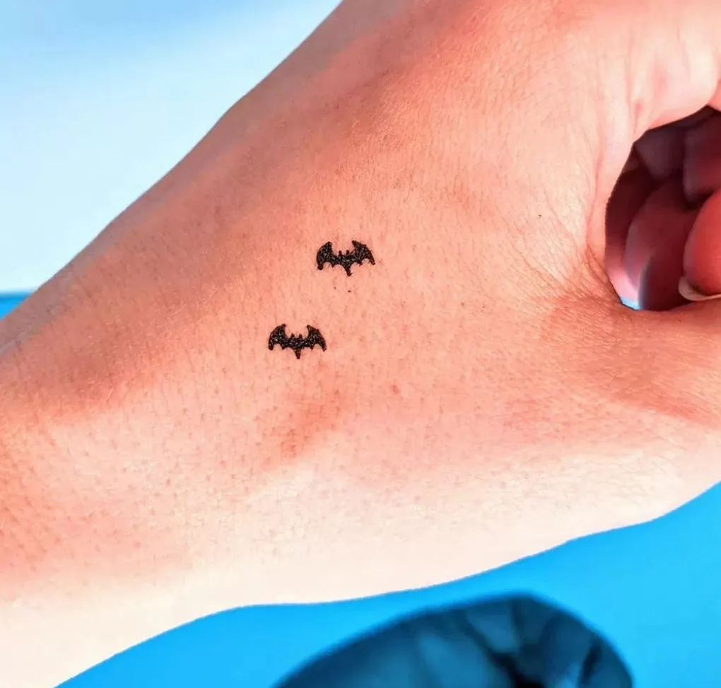 Bat Stamp and Eye Liner Makeup (Ashley Hay Design)