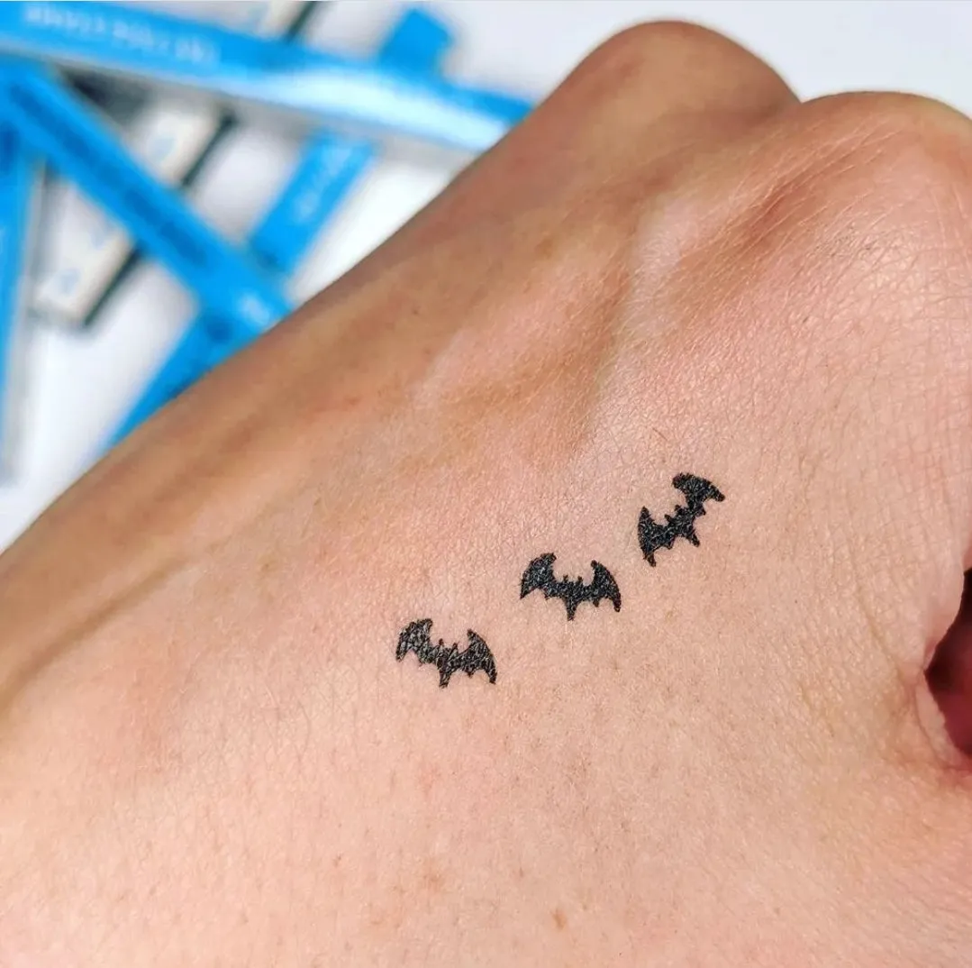 Bat Stamp and Eye Liner Makeup (Ashley Hay Design)