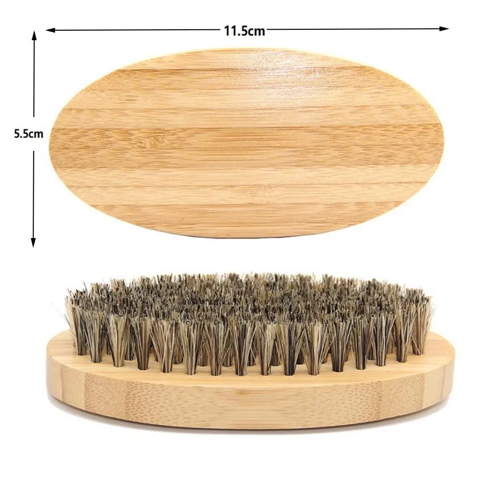 Boar Bristle Beard Brush & Beard Comb Set