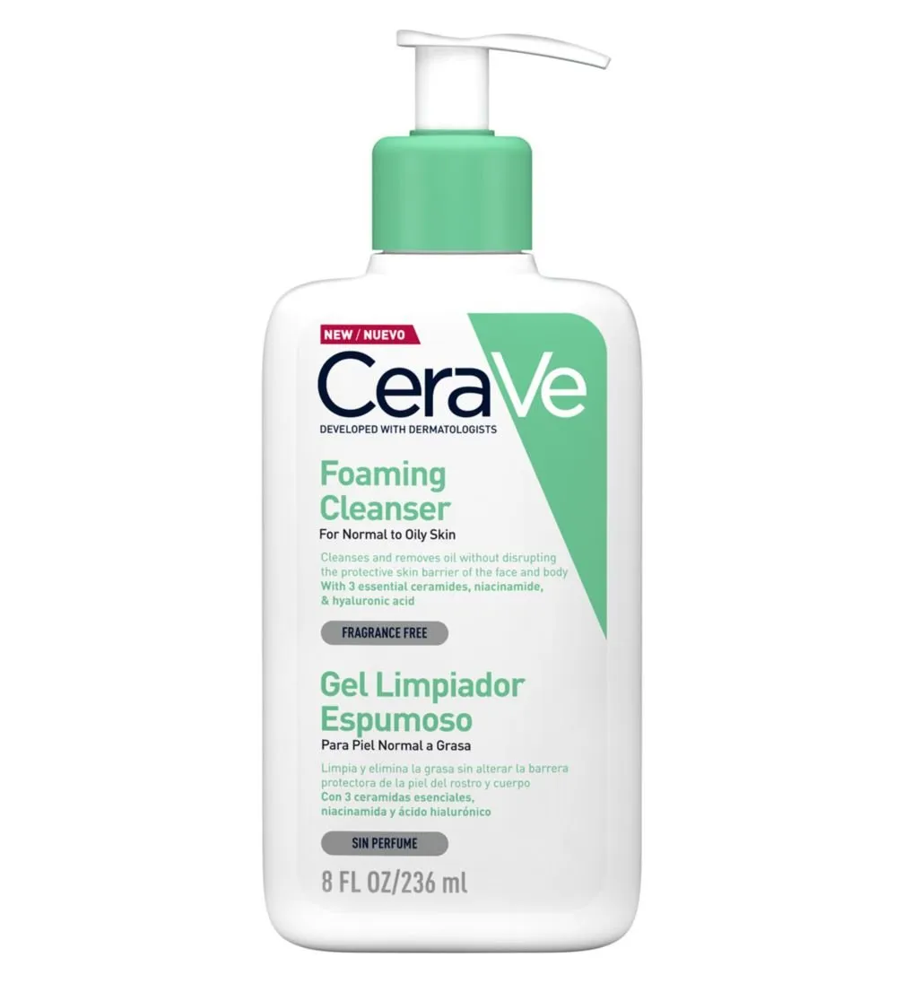 Cerave Foaming Cleanser For Normal To Oily Skin