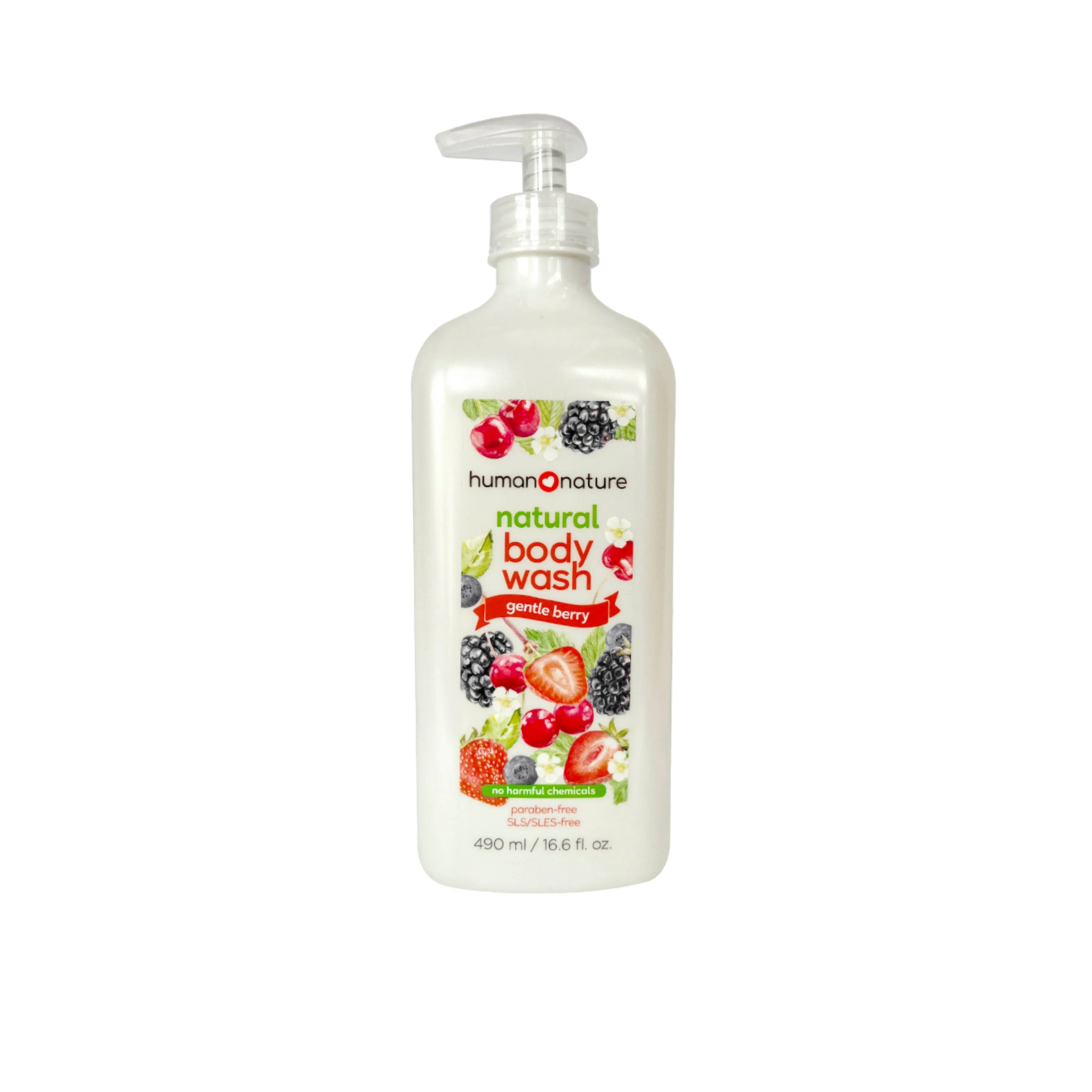 Human Nature Gentle Berry Body Wash 490ml