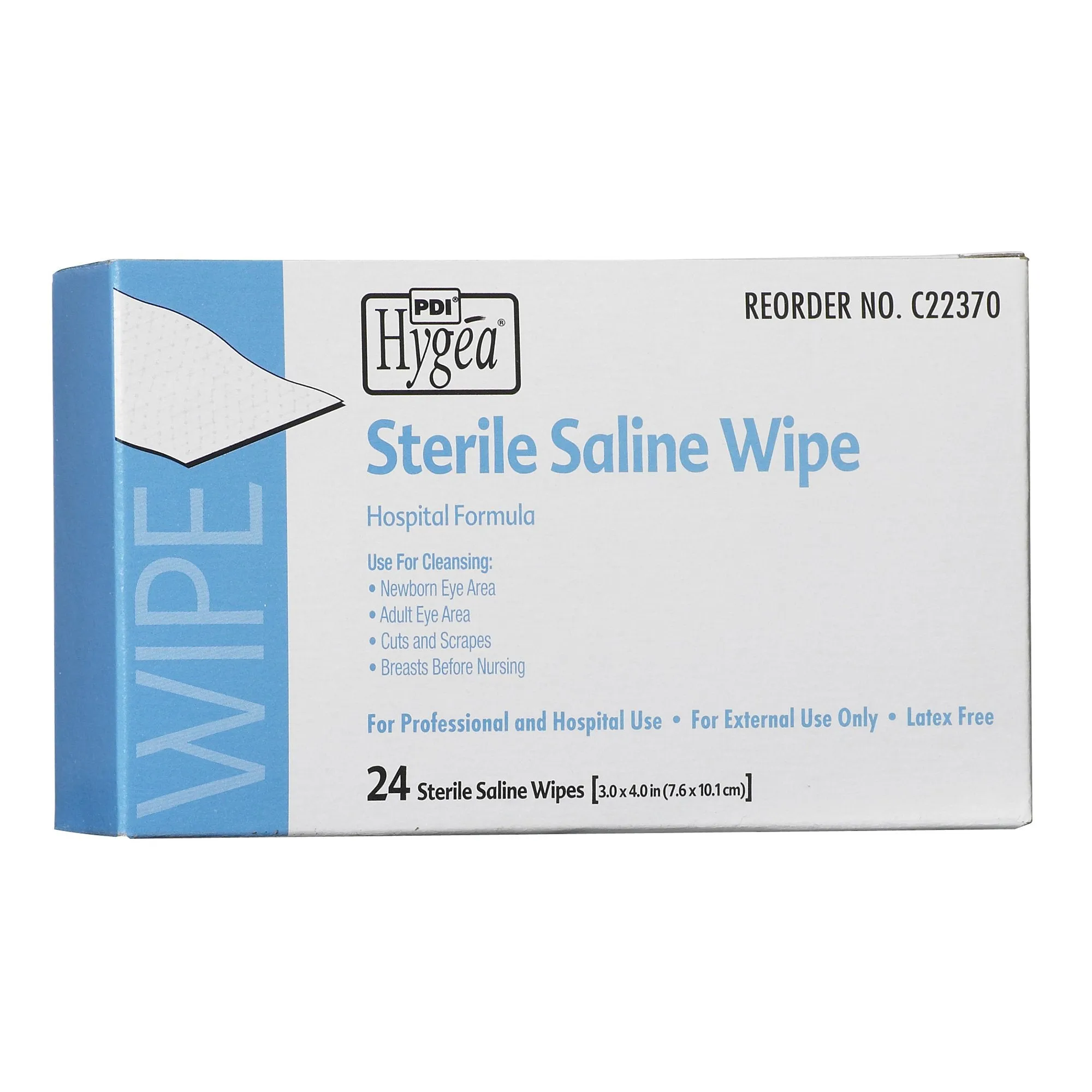 Hygea® Unscented Saline Wipe, Individual Packet