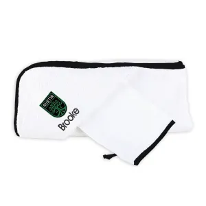 Personalized Austin FC Hooded Towel & Wash Mitt Set