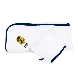 Personalized Nashville SC Hooded Towel & Wash Mitt Set