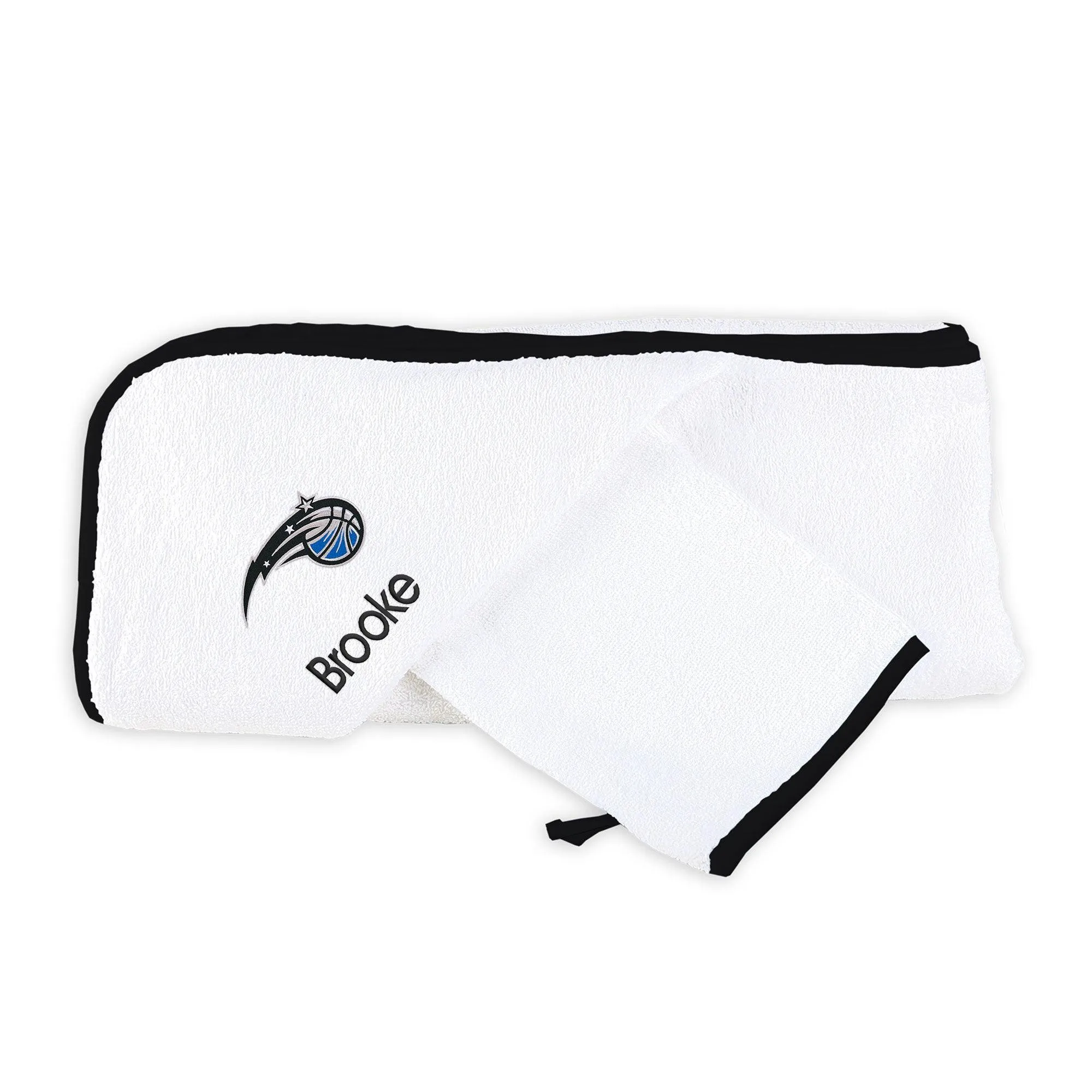 Personalized Orlando Magic Hooded Towel & Wash Mitt Set