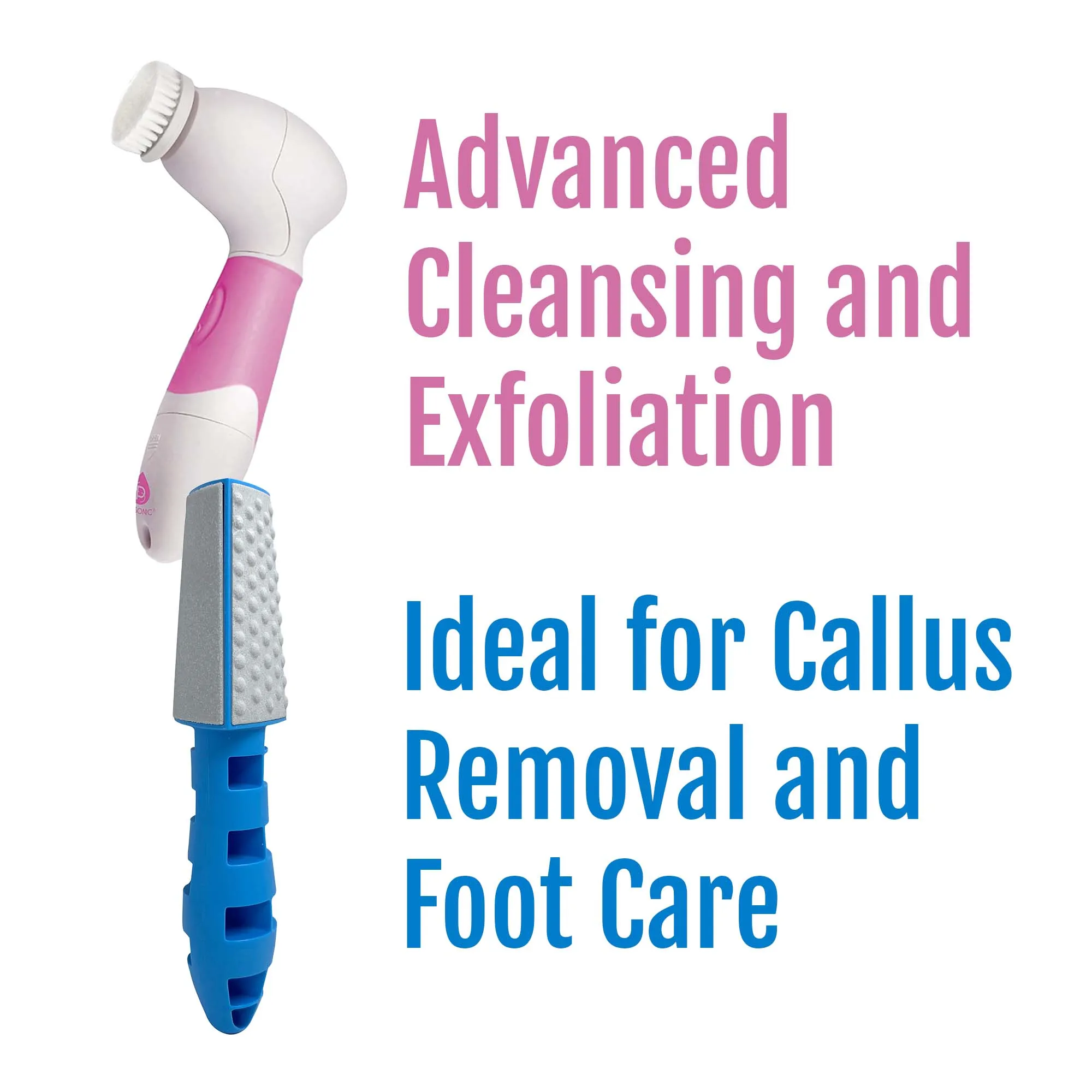 Pursonic Advanced Facial and Body Cleansing Brush   3 In 1 Callus Remover Bundle