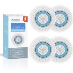 Replacement Facial Cleansing Brush Heads for Clarisonic, Revitalizing Cleanse, 4-pack