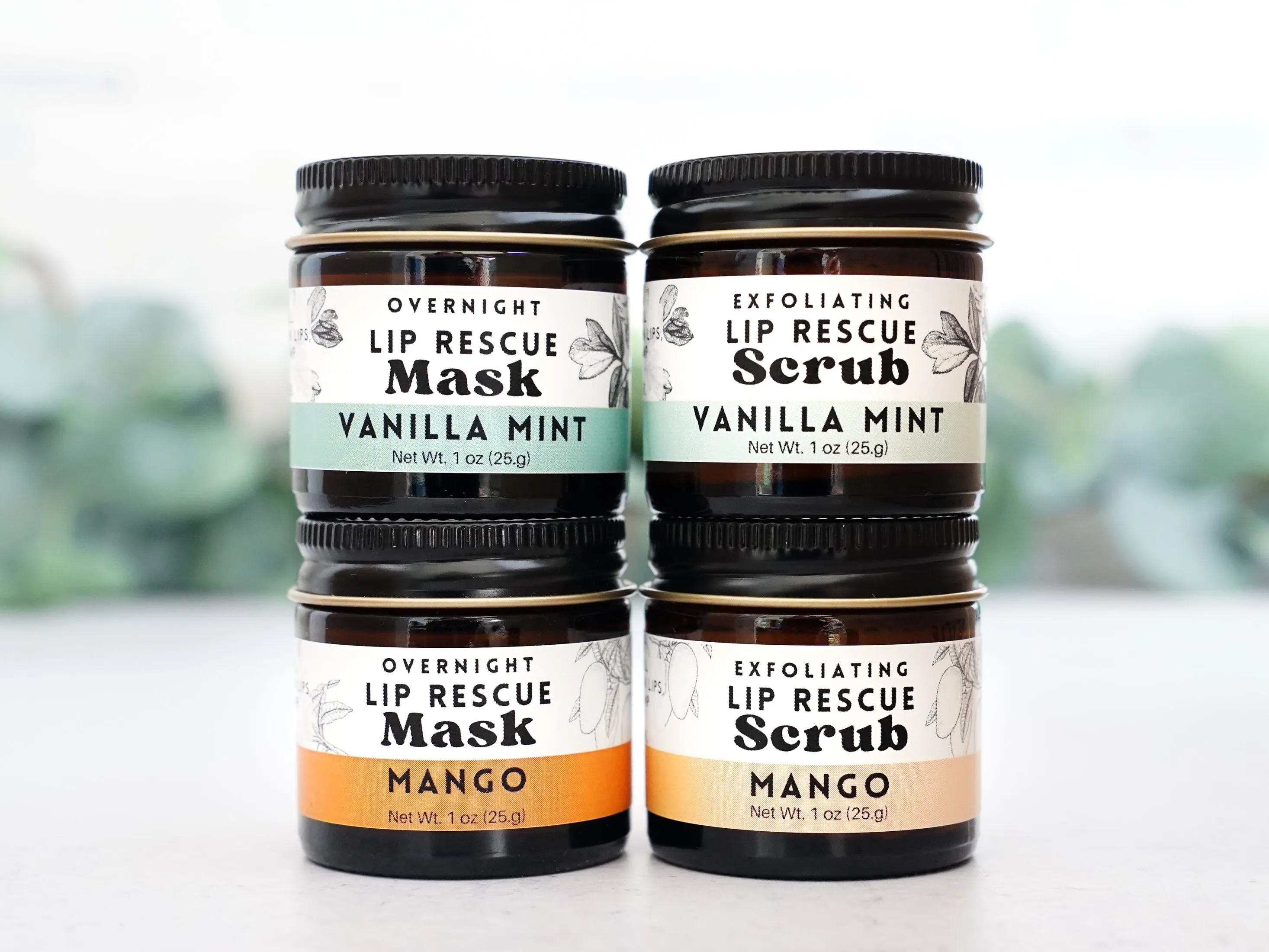 Vanilla Mint Lip Rescue Sugar Scrub - Exfoliating lip treatment