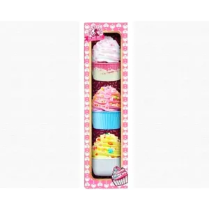 Winter in Venice Pamper Beautiful, Cupcake Bath Bombs, 3 Piece Set, 3 x 150g