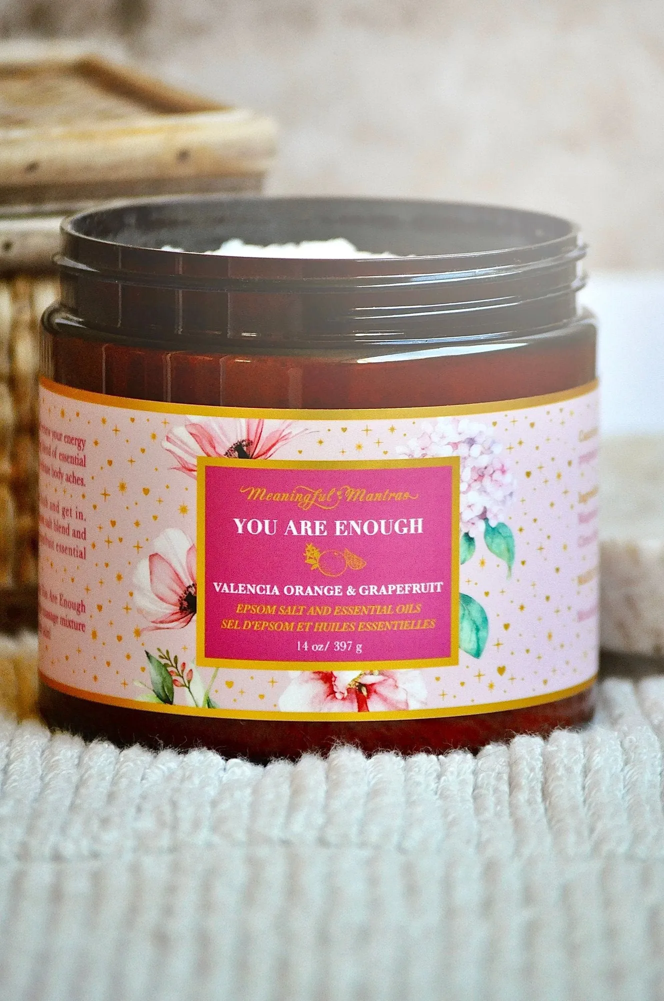 You Are Enough Valencia Orange & Grapefruit 14oz Epsom Salt